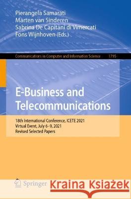 E-Business and Telecommunications  9783031368394 Springer Nature Switzerland - książka