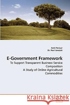 E-Government Framework Amit Pariyar Dr Paul 9783836473026 VDM Verlag - książka
