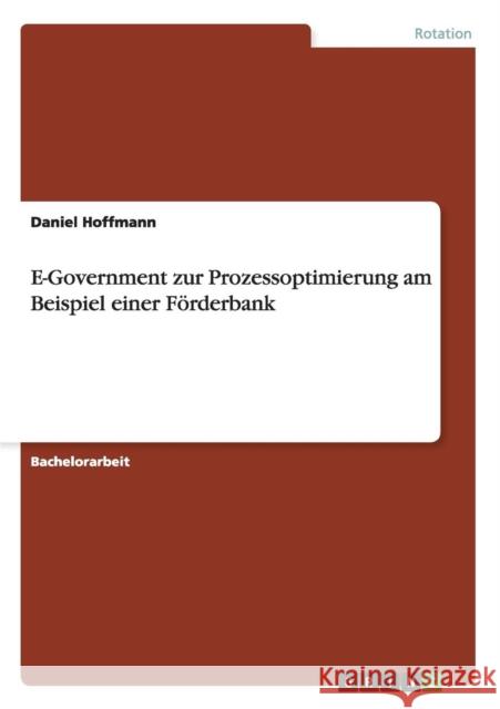 E-Government zur Prozessoptimierung am Beispiel einer Förderbank Hoffmann, Daniel 9783656028604 Grin Verlag - książka