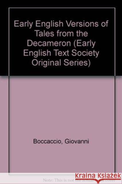 Early Eng Versions Decameron  9780859919395 Early English Text Society - książka