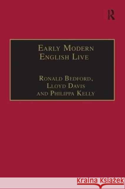 Early Modern English Lives: Autobiography and Self-Representation 1500-1660 Ronald Bedford Lloyd Davis 9781138275881 Routledge - książka