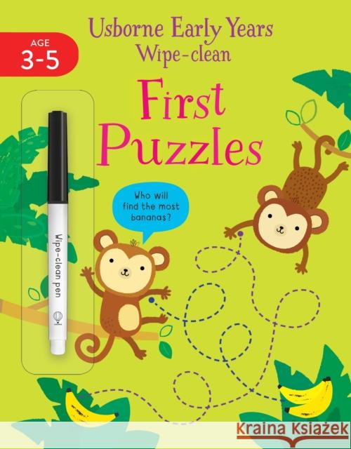 Early Years Wipe-Clean First Puzzles Jessica Greenwell 9781474998635 Usborne Publishing Ltd - książka