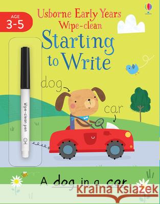 Early Years Wipe-Clean Starting to Write Jessica Greenwell 9781474968447 Usborne Publishing - książka