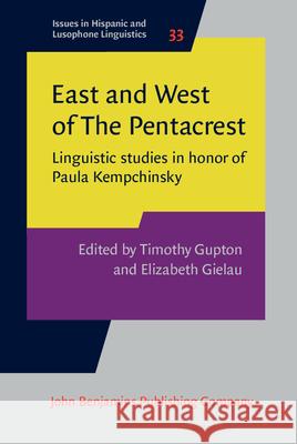 East and West of The Pentacrest  9789027208675 John Benjamins Publishing Co - książka