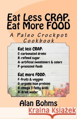 Eat Less CRAP, Eat More FOOD: A Paleo Crockpot Cookbook Kesterson, Robert Brian 9781530062010 Createspace Independent Publishing Platform - książka