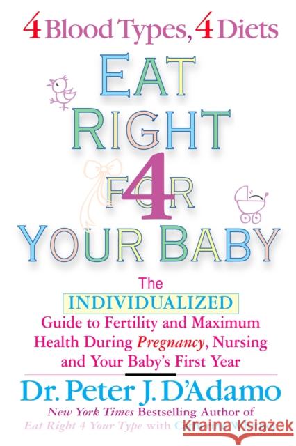 Eat Right for Your Baby: The Individulized Guide to Fertility and Maximum Heatlh During Pregnancy D'Adamo, Peter J. 9780425196144 Berkley Publishing Group - książka