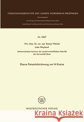 Ebene Potentialströmung um N Kreise Weizel, Rainer 9783531024073 Vs Verlag Fur Sozialwissenschaften - książka