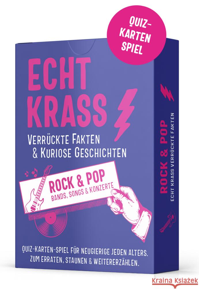 Echt krass verrückte Fakten & kuriose Geschichten - Rock & Pop (Quiz-Karten-Spiel) Junker, Robert 9783981267457 Tusitala - książka