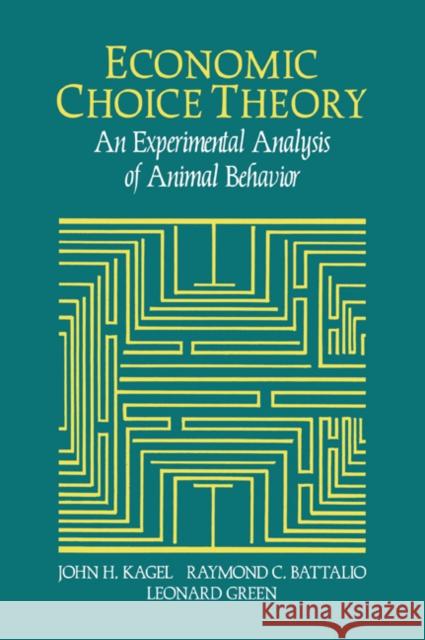 Economic Choice Theory: An Experimental Analysis of Animal Behavior Kagel, John H. 9780521035927 Cambridge University Press - książka