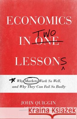 Economics in Two Lessons: Why Markets Work So Well, and Why They Can Fail So Badly Quiggin, John 9780691154947 John Wiley & Sons - książka