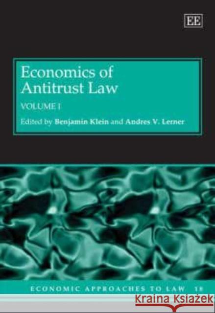 Economics of Antitrust Law  9781845425135 Edward Elgar Publishing Ltd - książka