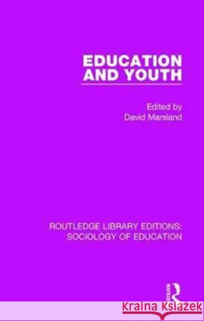 Education and Youth  9781138629820 Taylor and Francis - książka