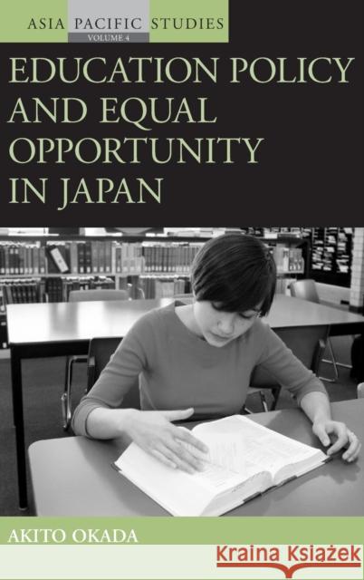 Education Policy and Equal Opportunity in Japan Akito Okada 9780857452672  - książka