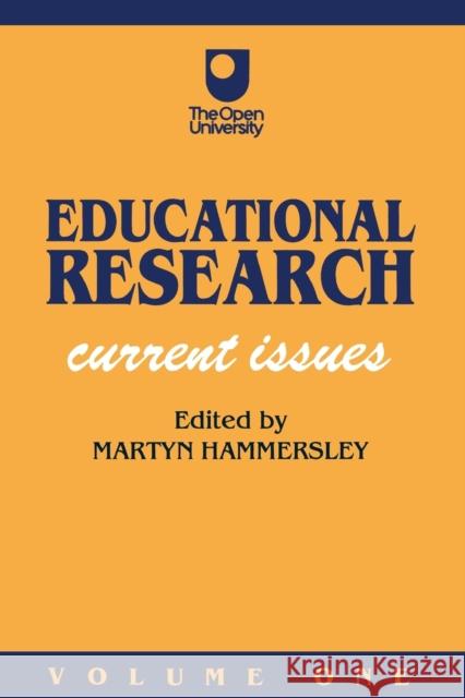 Educational Research Volume One: Current Issues Hammersley, Martyn 9781853962431 Paul Chapman Publishing - książka