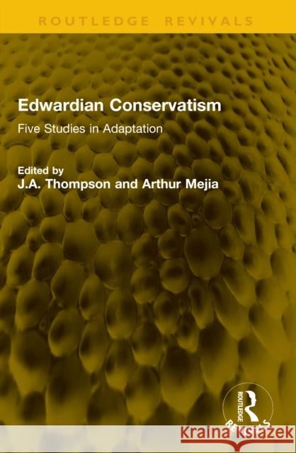Edwardian Conservatism: Five Studies in Adaptation J. a. Thompson Arthur Mejia 9781041148159 Routledge - książka