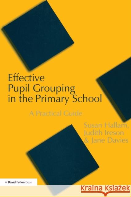 Effective Pupil Grouping in the Primary School: A Practical Guide Hallam, Susan 9781853468490 Taylor & Francis - książka