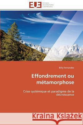 Effondrement Ou Métamorphose Fernandez-B 9783841785015 Editions Universitaires Europeennes - książka