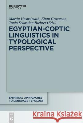 Egyptian-Coptic Linguistics in Typological Perspective Martin Haspelmath Eitan Grossman Tonio Sebastian Richter 9783110346398 Walter de Gruyter - książka