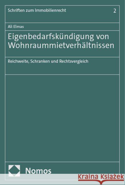 Eigenbedarfskündigung von Wohnraummietverhältnissen Elmas, Ali 9783756015085 Nomos - książka