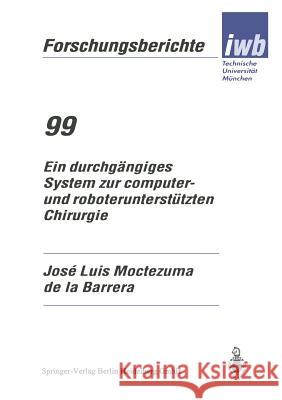 Ein Durchgängiges System Zur Computer- Und Roboterunterstützten Chirurgie Moctezuma De La Barrera, Jose Luis 9783540611455 Not Avail - książka