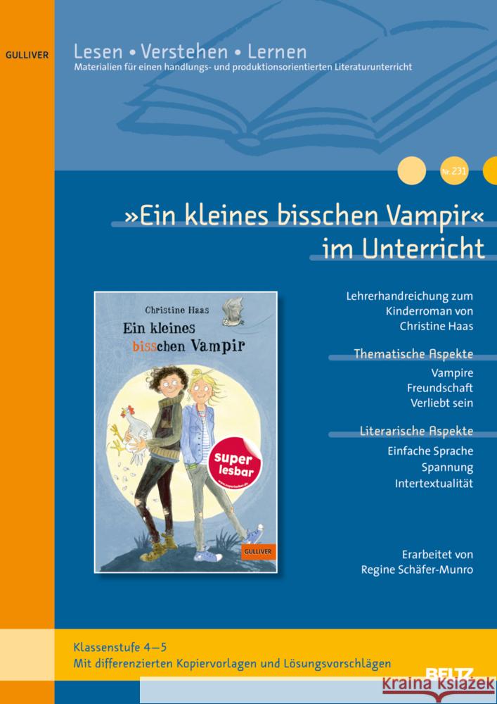 »Ein kleines bisschen Vampir« im Unterricht Schäfer-Munro, Regine 9783407824134 Beltz - książka