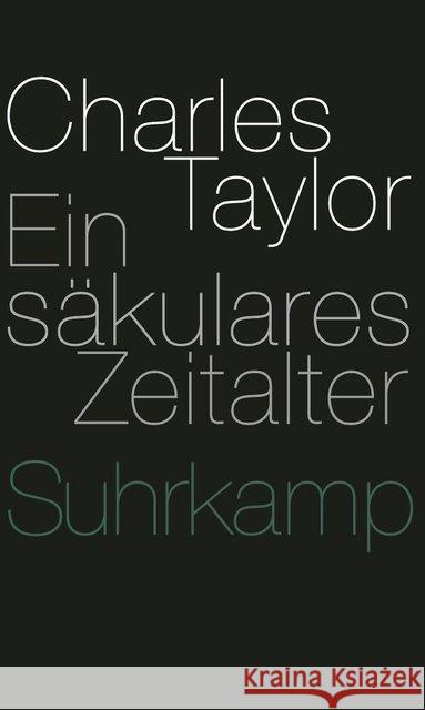 Ein säkulares Zeitalter Taylor, Charles 9783518585801 Suhrkamp - książka