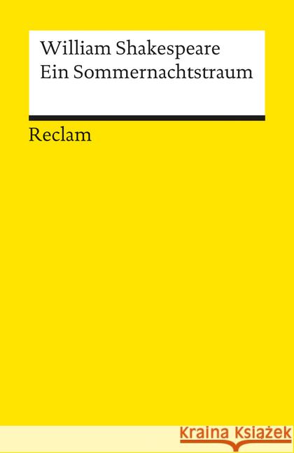 Ein Sommernachtstraum : Komödie William Shakespeare 9783150000731 PHILIPP RECLAM JUN VERLAG GMBH - książka