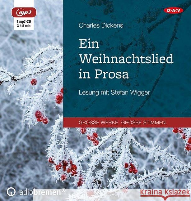 Ein Weihnachtslied in Prosa, 1 MP3-CD : Lesung Dickens, Charles 9783862318766 Der Audio Verlag, DAV - książka