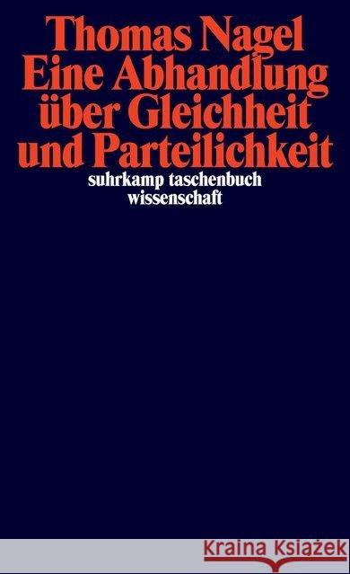 Eine Abhandlung über Gleichheit und Parteilichkeit Nagel, Thomas 9783518297667 Suhrkamp - książka