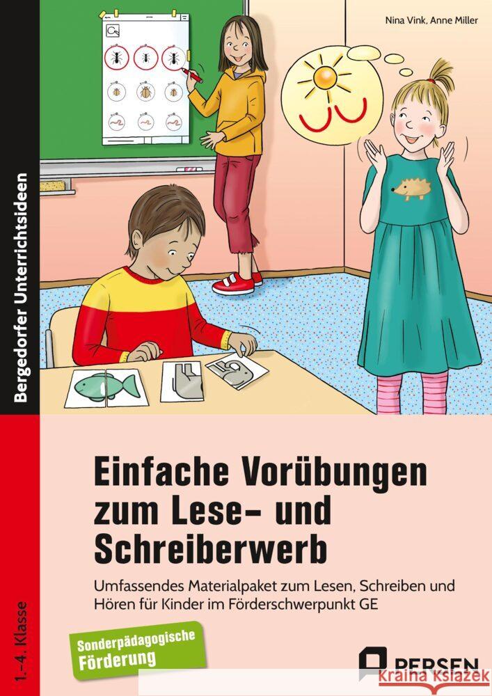 Einfache Vorübungen zum Lese- und Schreiberwerb Vink, Nina, Miller, Anne 9783403210825 Persen Verlag in der AAP Lehrerwelt - książka