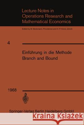 Einführung in Die Methode Branch and Bound Weinberg, Franz 9783662238288 Springer - książka