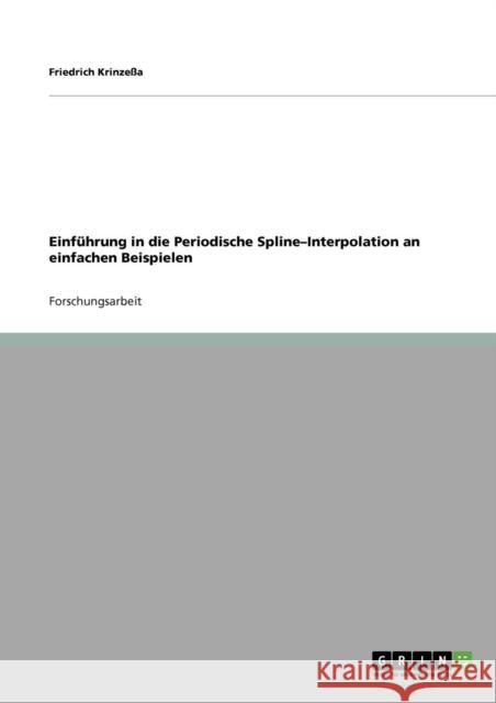 Einführung in die Periodische Spline-Interpolation an einfachen Beispielen Krinzeßa, Friedrich 9783640450725 Grin Verlag - książka