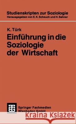 Einführung in Die Soziologie Der Wirtschaft Türk, K. 9783519001317 Vieweg+teubner Verlag - książka