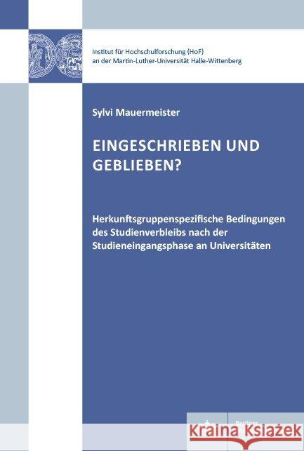Eingeschrieben und geblieben? Mauermeister, Sylvi 9783830551751 BWV - Berliner Wissenschafts-Verlag - książka