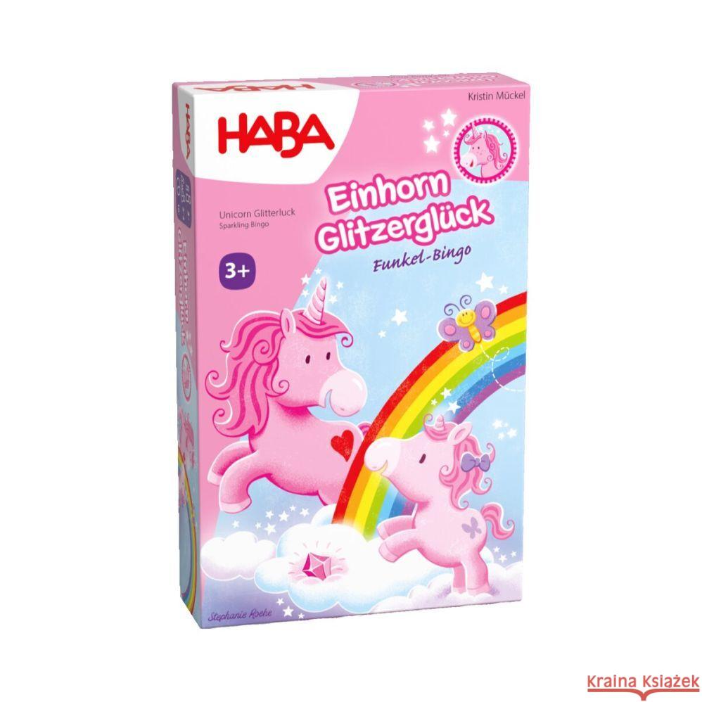 Einhorn Glitzerglück - Funkel-Bingo Dittmann, Kristin 4010168287416 HABA Sales GmbH & Co. KG - książka