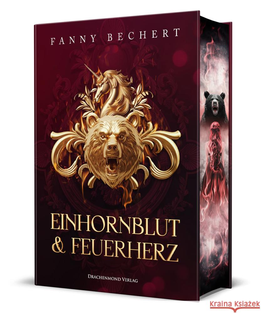 Einhornblut und Feuerherz Bechert, Fanny 9783959919678 Drachenmond Verlag - książka