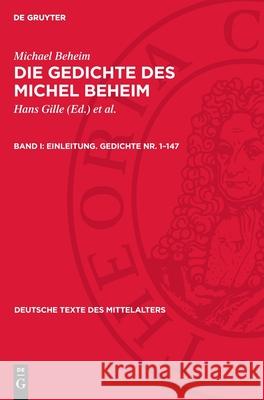 Einleitung. Gedichte Nr. 1–147 Michael Beheim 9783112718407 De Gruyter (JL) - książka