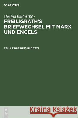 Einleitung Und Text Manfred Häckel, No Contributor 9783112526514 De Gruyter - książka
