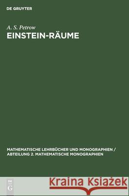 Einstein-Räume A S Petrow 9783112570074 De Gruyter - książka