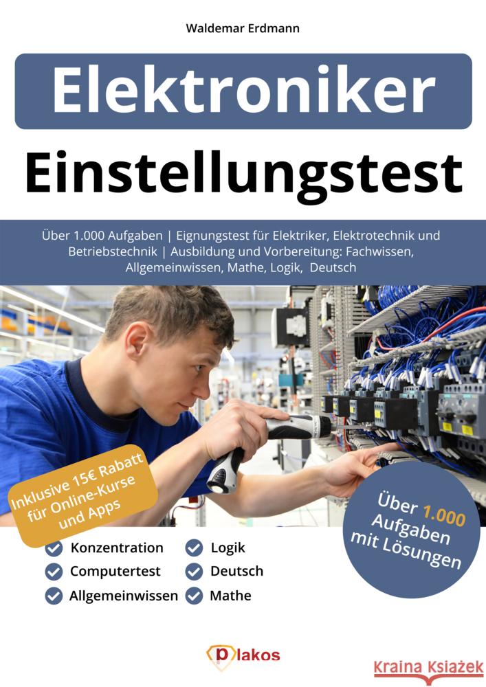Einstellungstest Elektroniker Erdmann, Waldemar 9783948144852 Plakos - książka