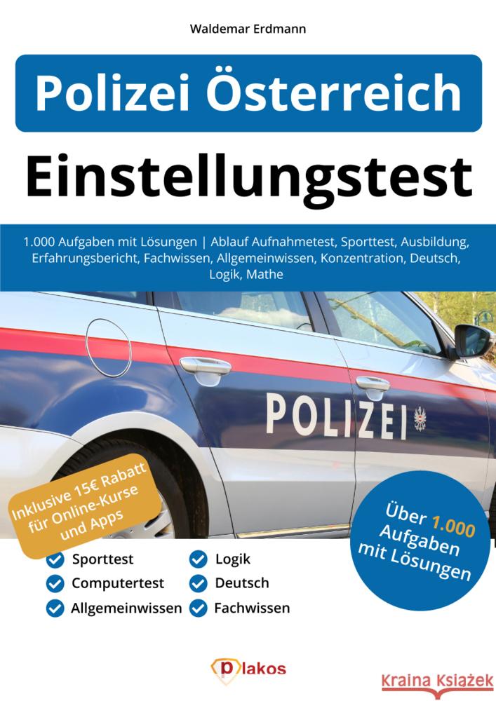 Einstellungstest Polizei Österreich Erdmann, Waldemar 9783948144975 Plakos - książka
