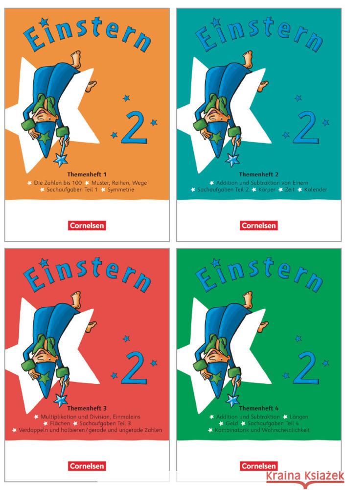 Einstern - Mathematik - Ausgabe 2021 - Band 2 Themenhefte 1-4, Diagnoseheft und Kartonbeilagen im Paket - Ausleihmaterial. Bd.2  9783060847730 Cornelsen Verlag - książka