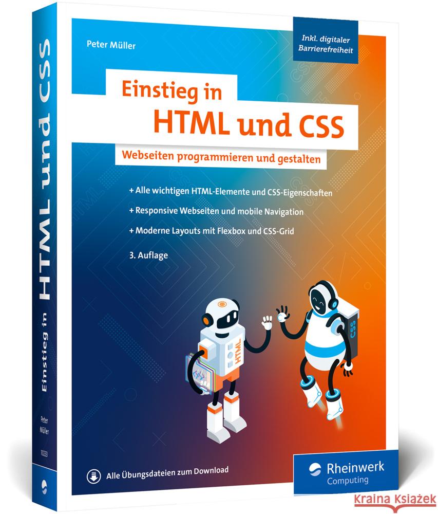 Einstieg in HTML und CSS Müller, Peter 9783367102334 Rheinwerk Computing - książka