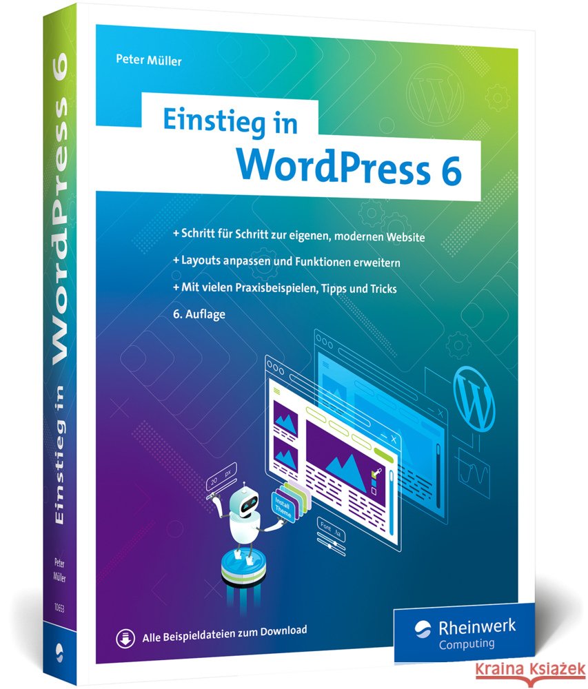 Einstieg in WordPress 6 Müller, Peter 9783367106530 Rheinwerk Computing - książka