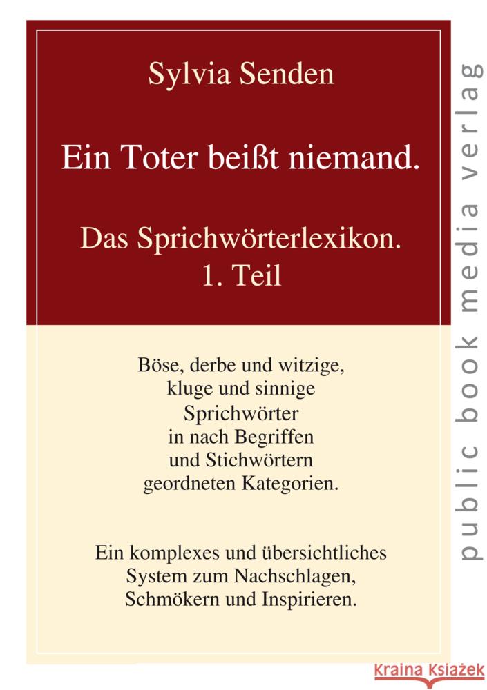 Eint Toter beißt niemand Senden, Sylvia 9783837226768 Frankfurter Literaturverlag - książka