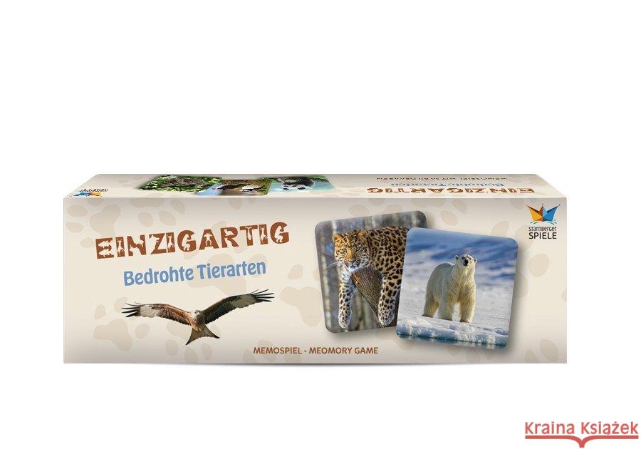 Einzigartig - Bedrohte Tierarten - Memospiel Philippeit, Tanja 4260472860632 Starnberger Spiele - książka
