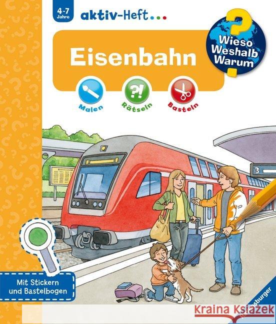 Eisenbahn : Mit Stickern und Bastelbogen  9783473326891 Ravensburger Buchverlag - książka