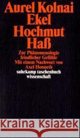 Ekel, Hochmut, Haß : Zur Phänomenologie feindlicher Gefühle. Nachw. v. Axel Honneth Kolnai, Aurel   9783518294451 Suhrkamp - książka