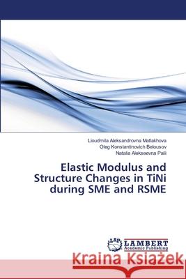 Elastic Modulus and Structure Changes in TiNi during SME and RSME Matlakhova, Lioudmila Aleksandrovna; Belousov, Oleg Konstantinovich; Alekseevna Palii, Natalia 9786139859375 LAP Lambert Academic Publishing - książka