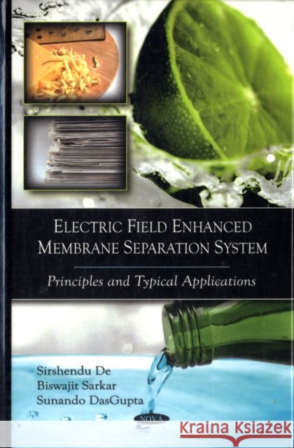 Electric Field Enhanced Membrane Separation System: Principles & Typical Applications Sirshendu De, Biswajit Sarkar, Sunando DasGupta 9781607415923 Nova Science Publishers Inc - książka